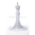 White Crystal Fishtail Evening Dress Vestido de noite Evening Prom Dress Party Dress